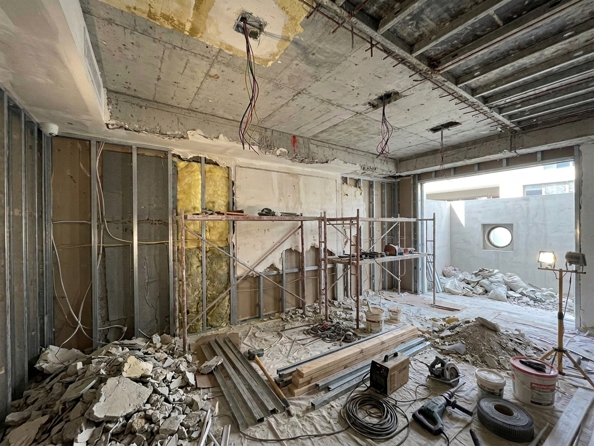 Villa interior in Dubai before renovation